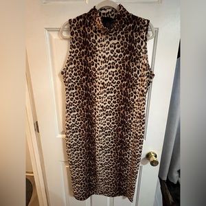 Animal print sleeveless dress
